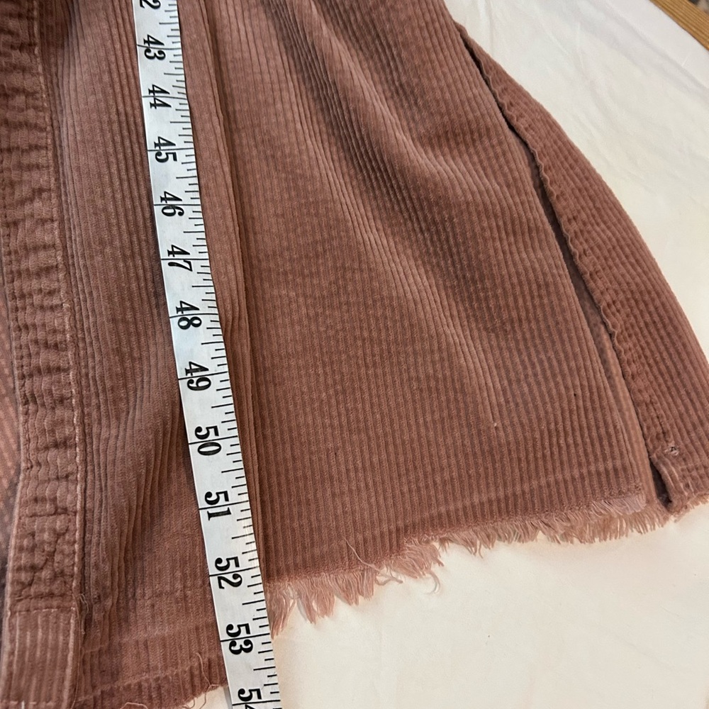NWT FREE PEOPLE Cord Market Dress Duster Maxi Dusty Rose XS - Picture 15 of 16